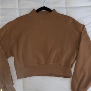 Brown Cropped Sweatshirt